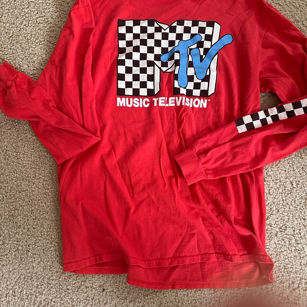 MTV Graphic Red Crewneck- vintage - Picture 1 of 3